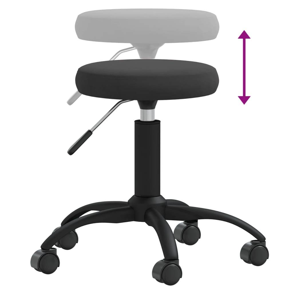 vidaXL Massagehocker Samt Schwarz