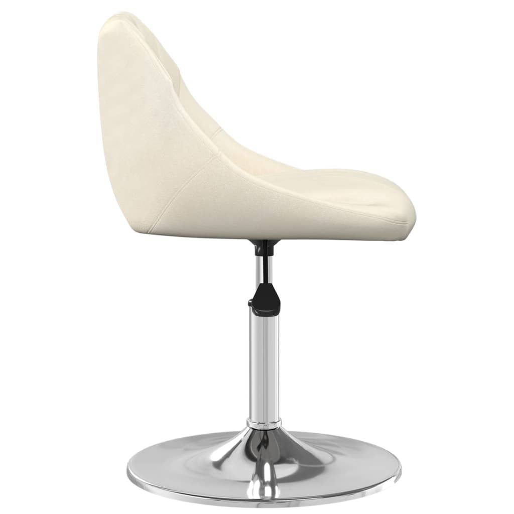 vidaXL Esszimmerstühle 4 Stk. Drehbar Creme Samt