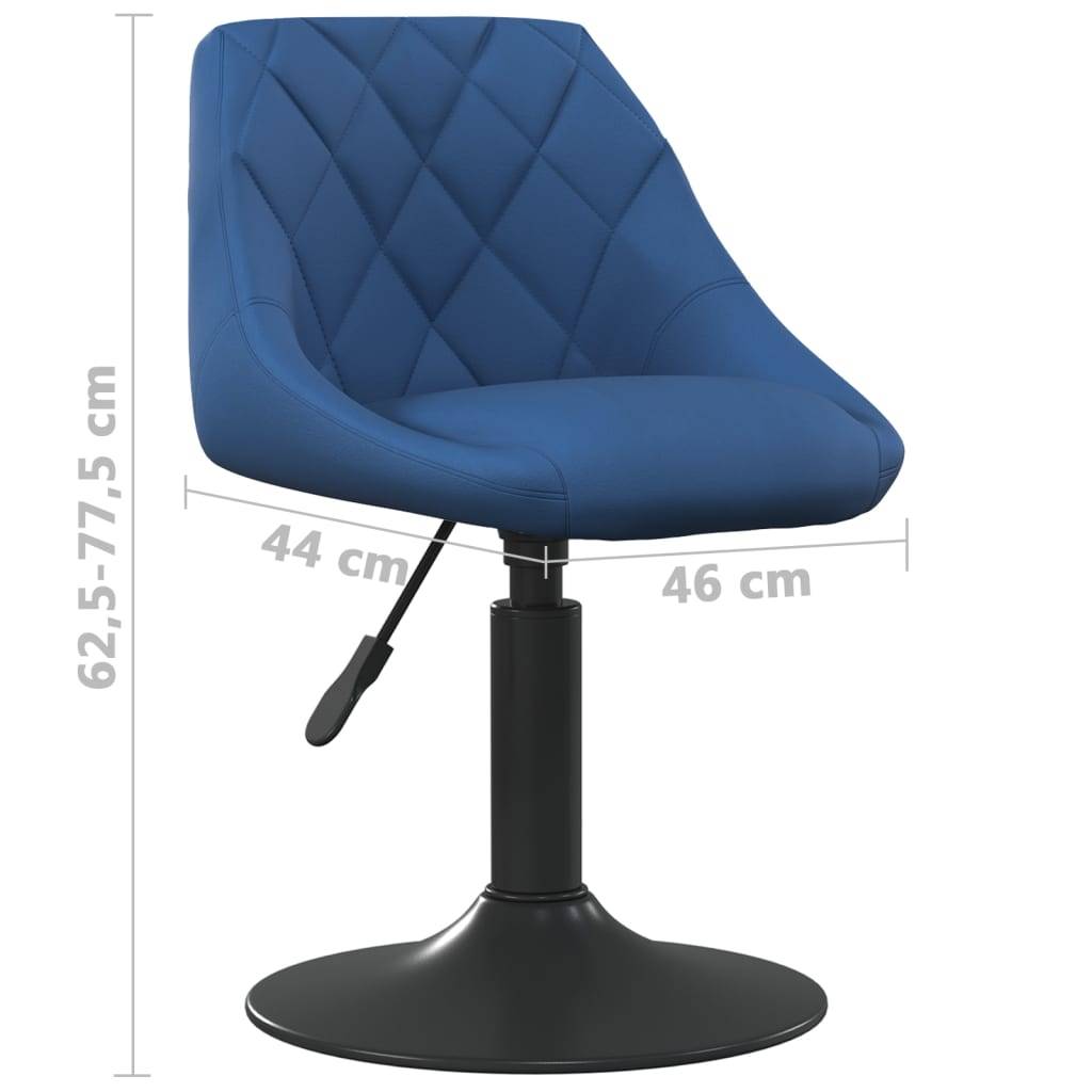 vidaXL Esszimmerstühle 6 Stk. Drehbar Blau Samt