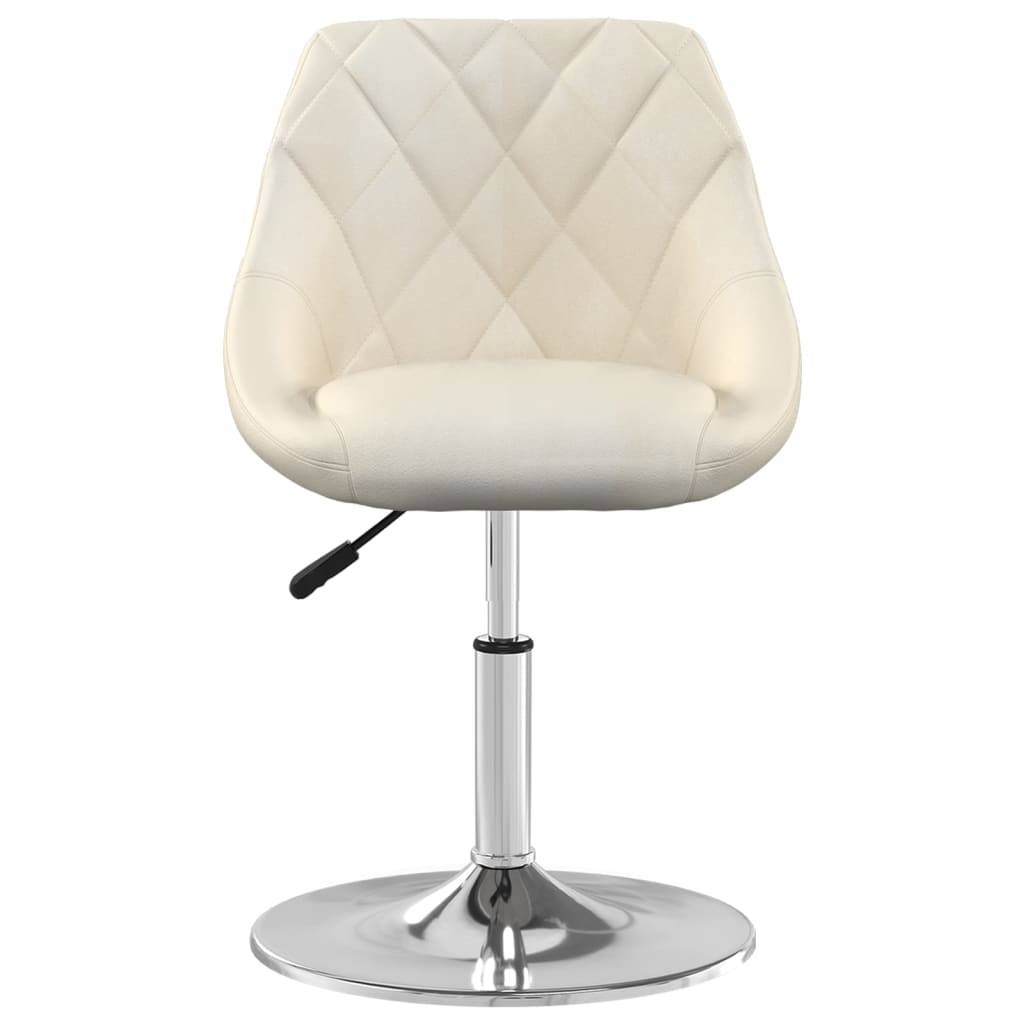 vidaXL Esszimmerstühle 4 Stk. Drehbar Creme Samt