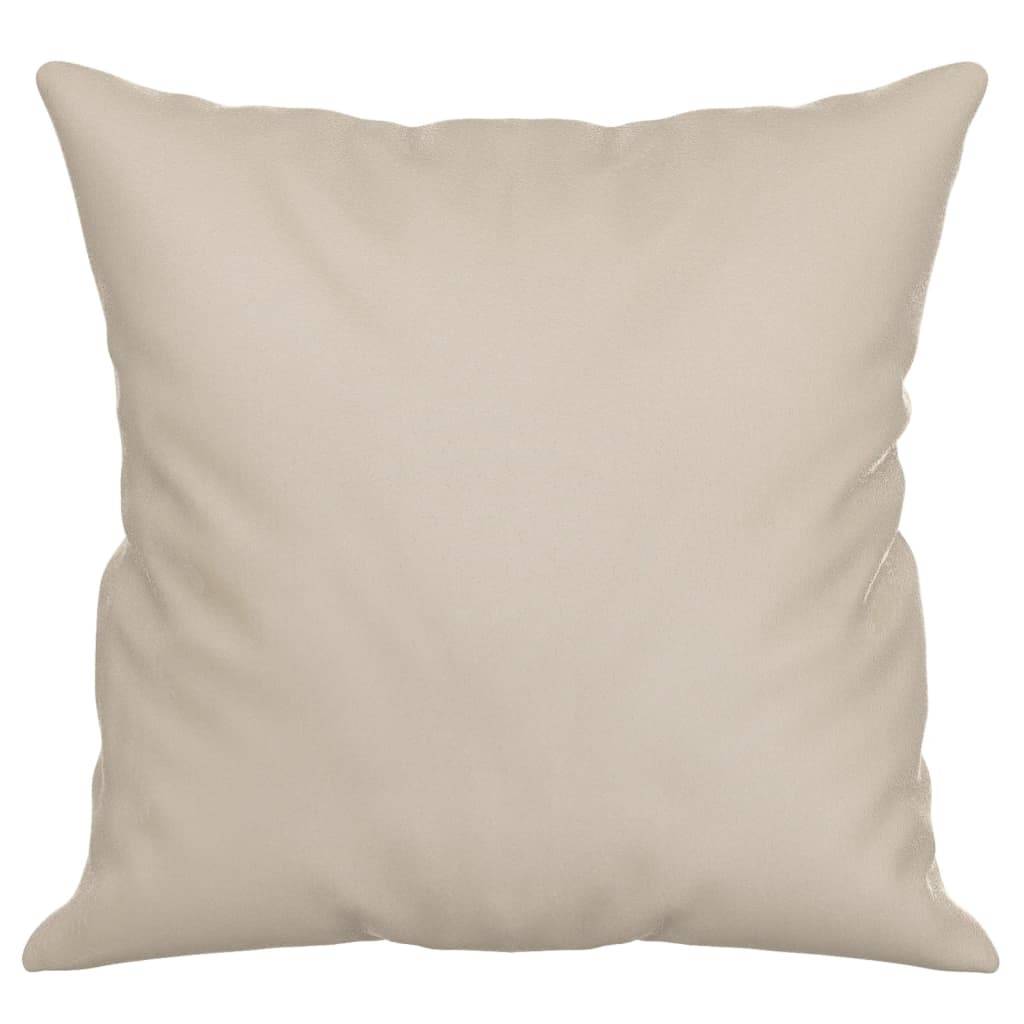 vidaXL Zierkissen 2 Stk. Creme 40x40 cm Mikrofasergewebe