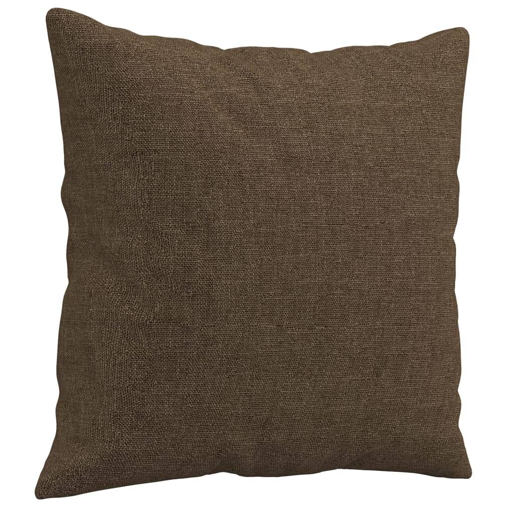 vidaXL Zierkissen 2 Stk. Braun 40x40 cm Stoff