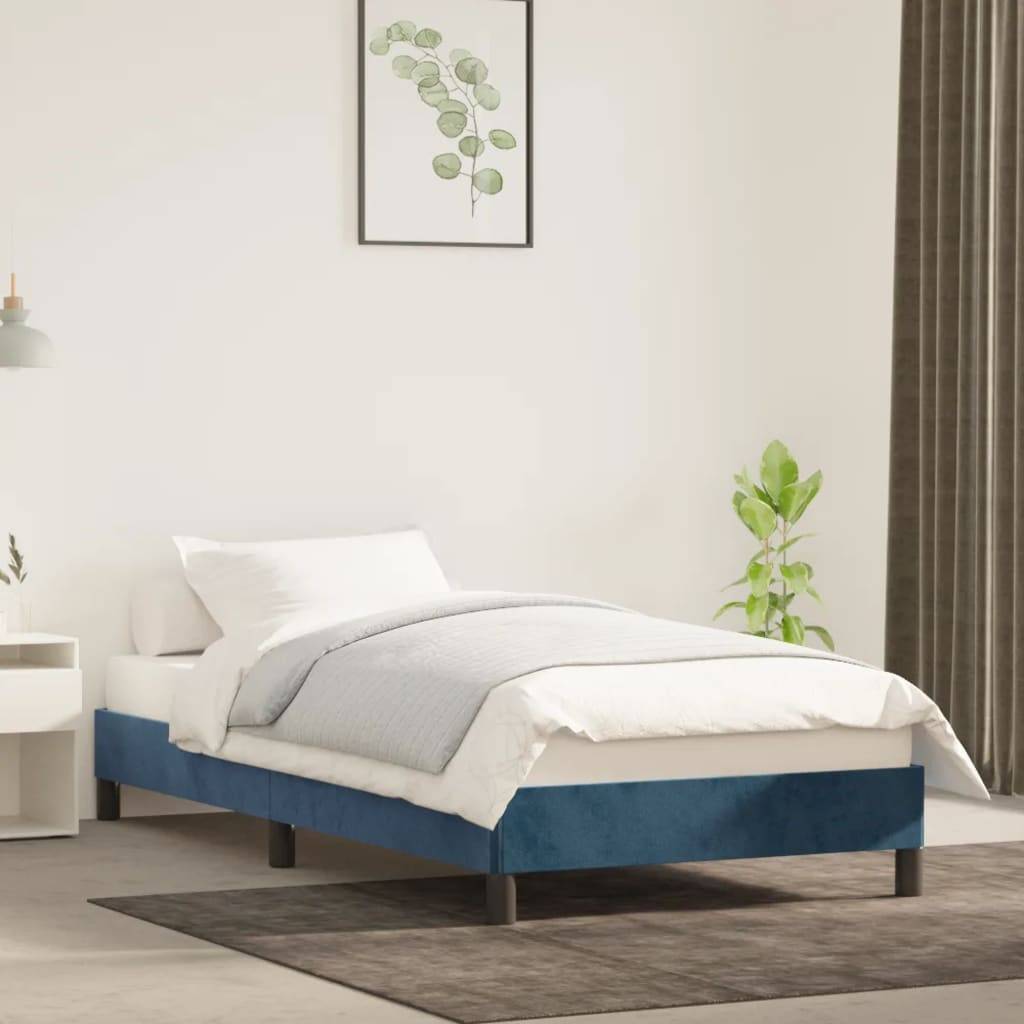 vidaXL Bettgestell ohne Matratze Dunkelblau 80x200 cm Samt