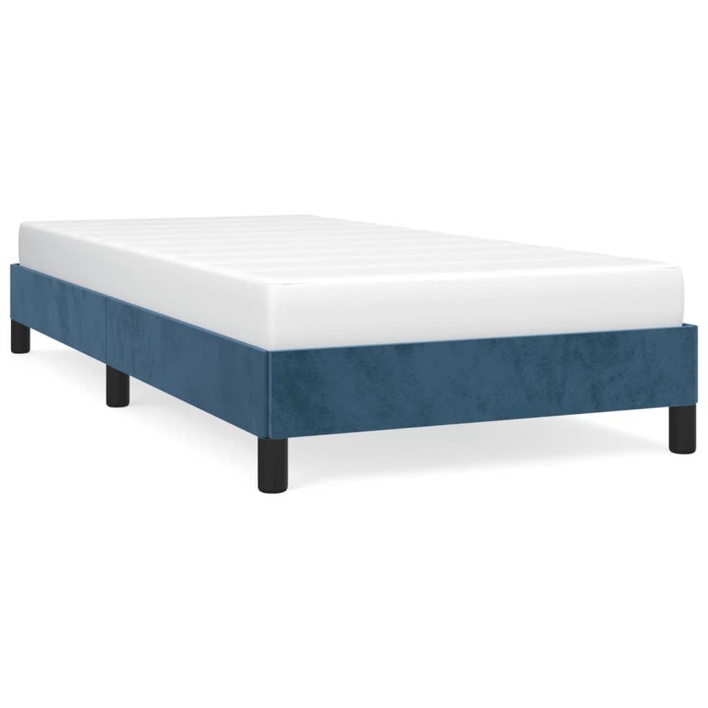 vidaXL Bettgestell ohne Matratze Dunkelblau 80x200 cm Samt