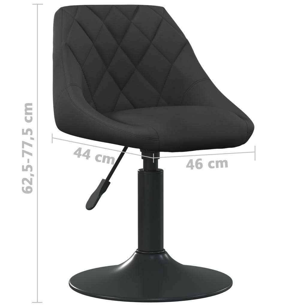 vidaXL Esszimmerstühle 6 Stk. Drehbar Schwarz Samt