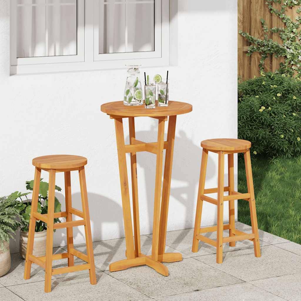 vidaXL Garten-Bartisch Ø60x105 cm Massivholz Akazie