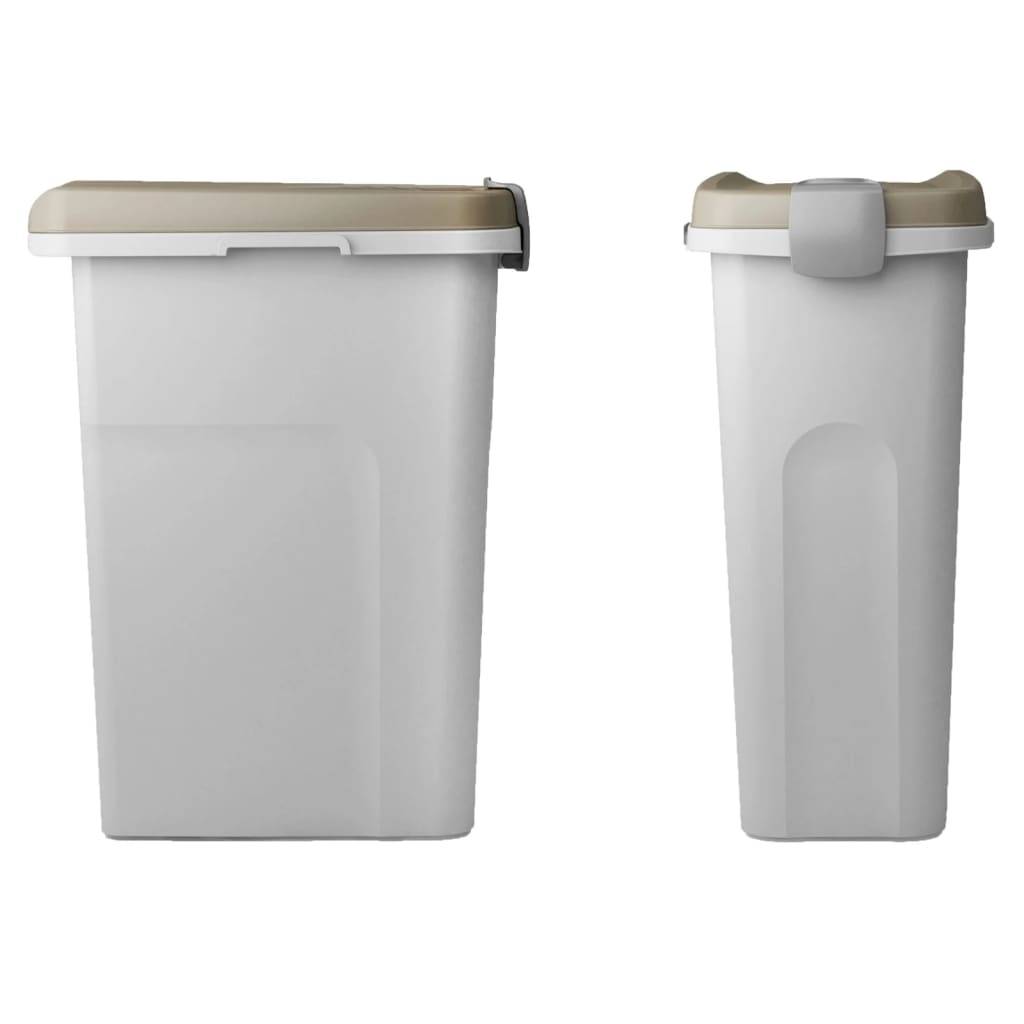Kerbl Futtertonne 25 L 39x24x51 cm Weiß und Braun