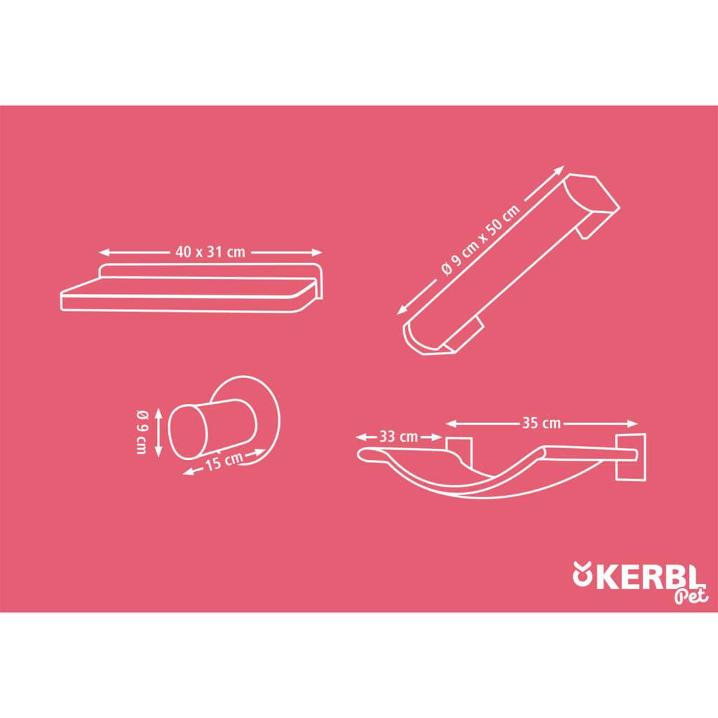 Kerbl Kletterwand für Katzen Alps 52x14x33 cm Natur und Weiß