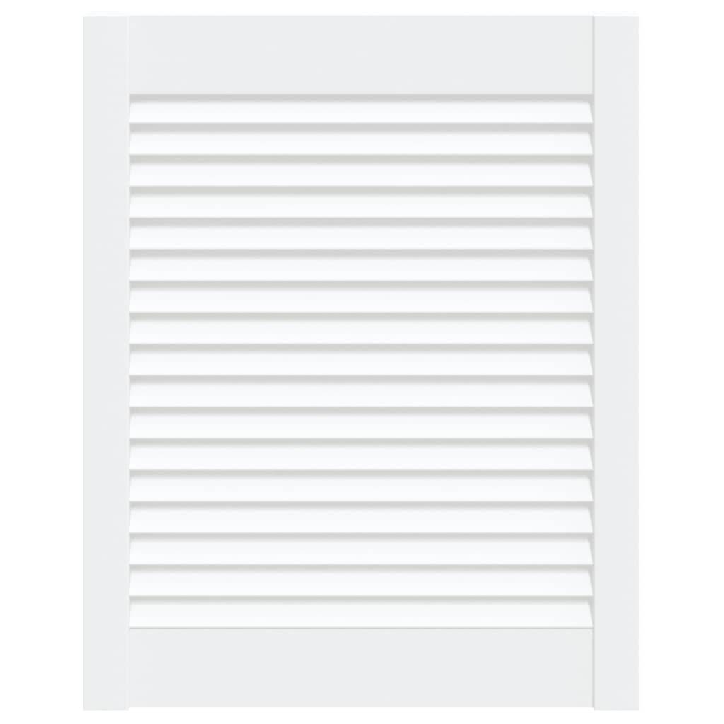 vidaXL Schranktür Lamellen-Design Weiß 61,5x49,4 cm Massivholz Kiefer