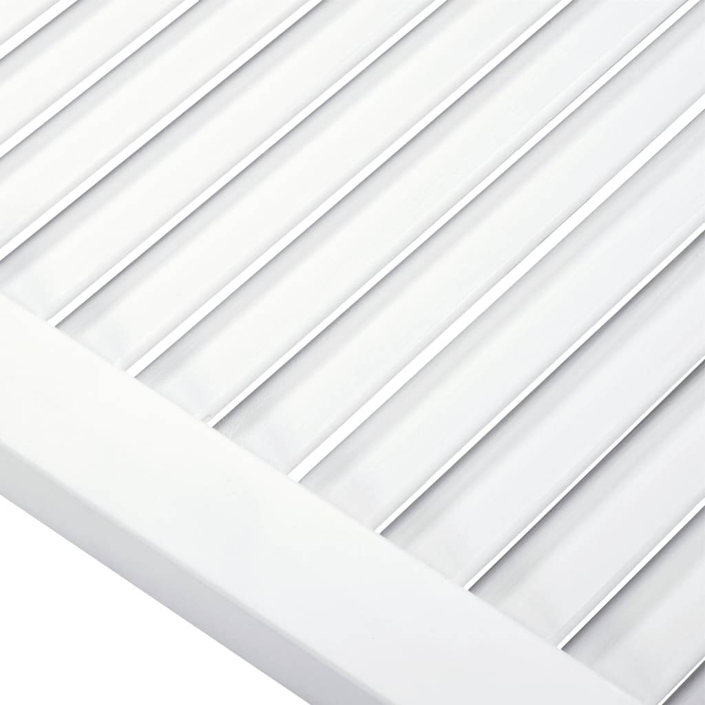 vidaXL Schranktüren Lamellen-Design 4 Stk. Weiß 69x39,4 cm Massivholz