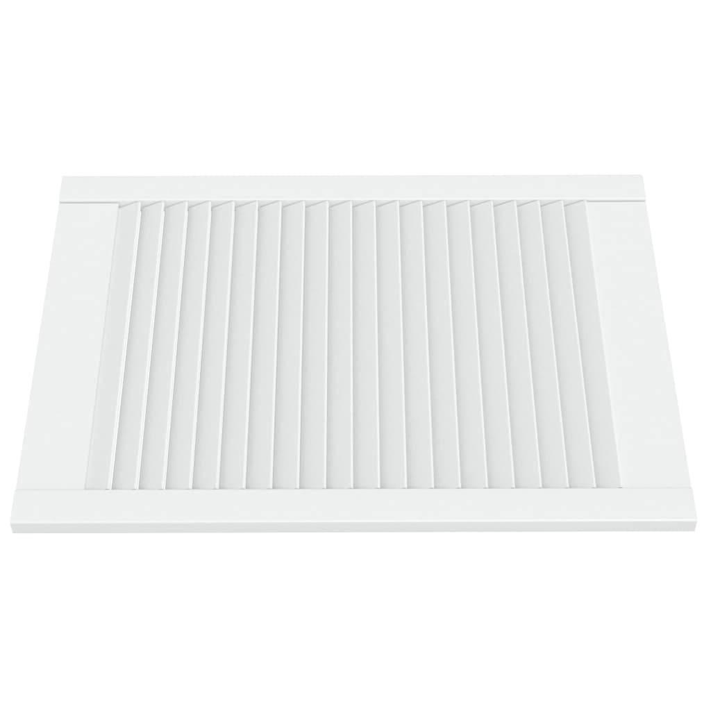 vidaXL Schranktür Lamellen-Design Weiß 69x49,4 cm Massivholz Kiefer