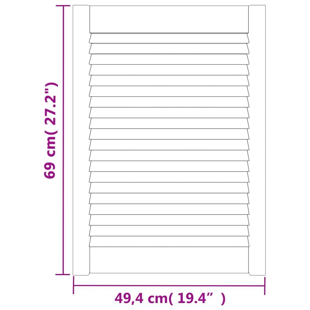 vidaXL Schranktür Lamellen-Design 69x49,4 cm Massivholz Kiefer