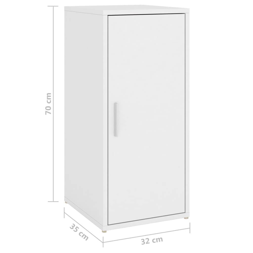 vidaXL Schuhschränke 2 Stk. Weiß 32x35x70 cm Holzwerkstoff