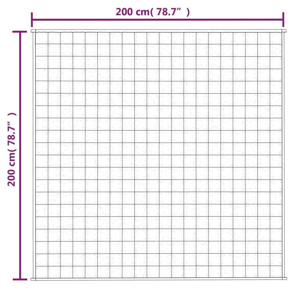 vidaXL Gewichtsdecke Grau 200x200 cm 13 kg Stoff