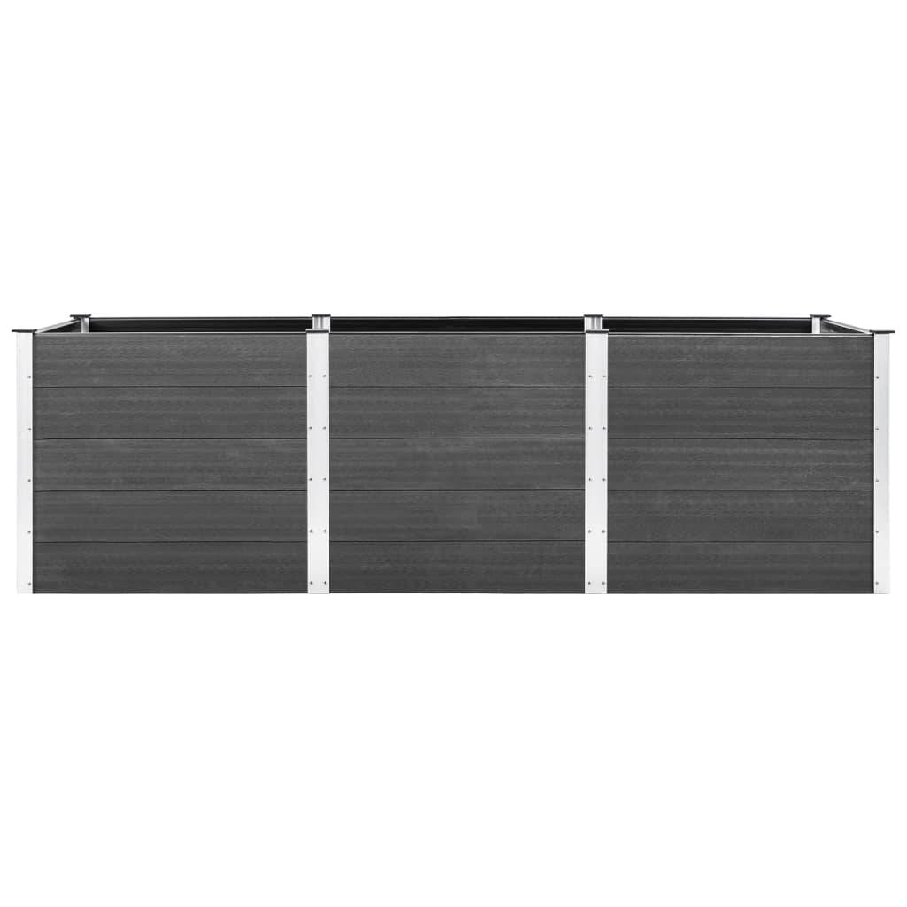 vidaXL Hochbeet Grau 300x50x91 cm WPC