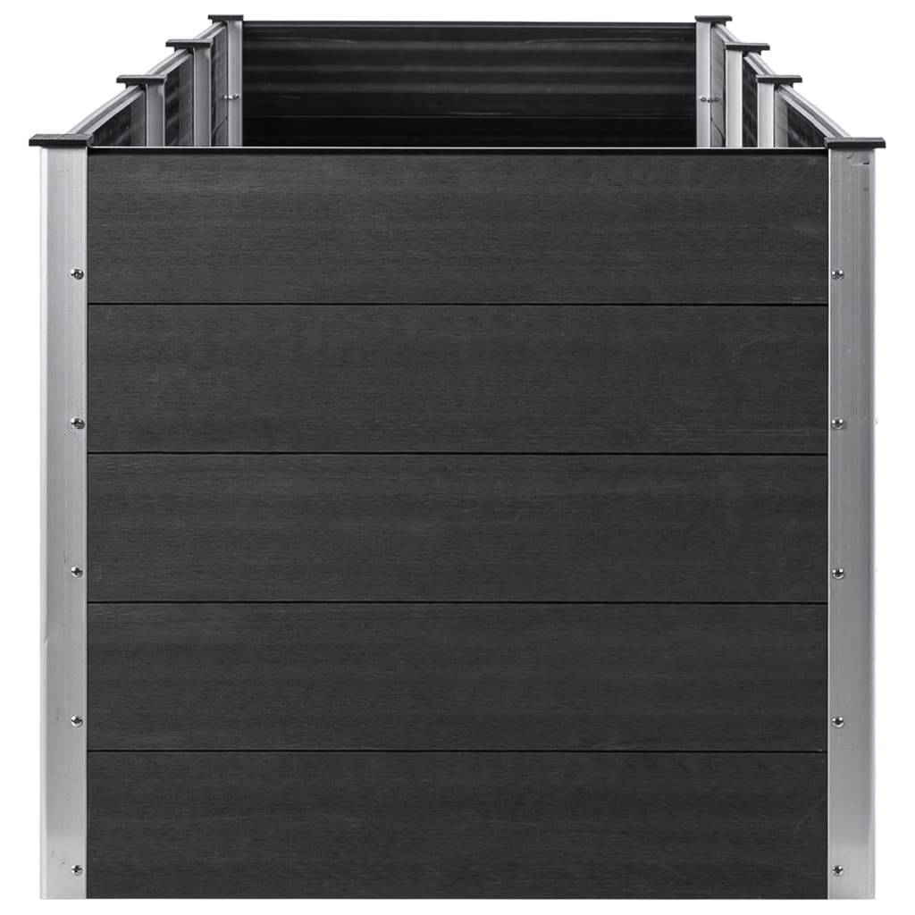 vidaXL Hochbeet Grau 300x50x91 cm WPC