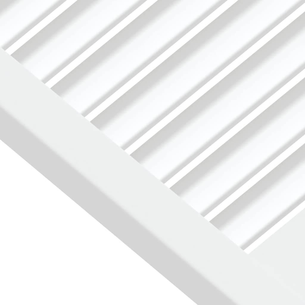 vidaXL Schranktüren Lamellen-Design 2 Stk Weiß 61,5x59,4 cm Massivholz