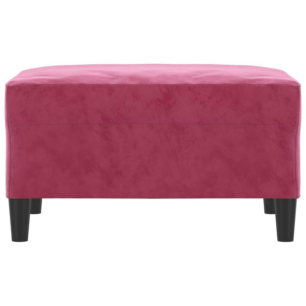 vidaXL Fußhocker Weinrot 70x55x41 cm Samt