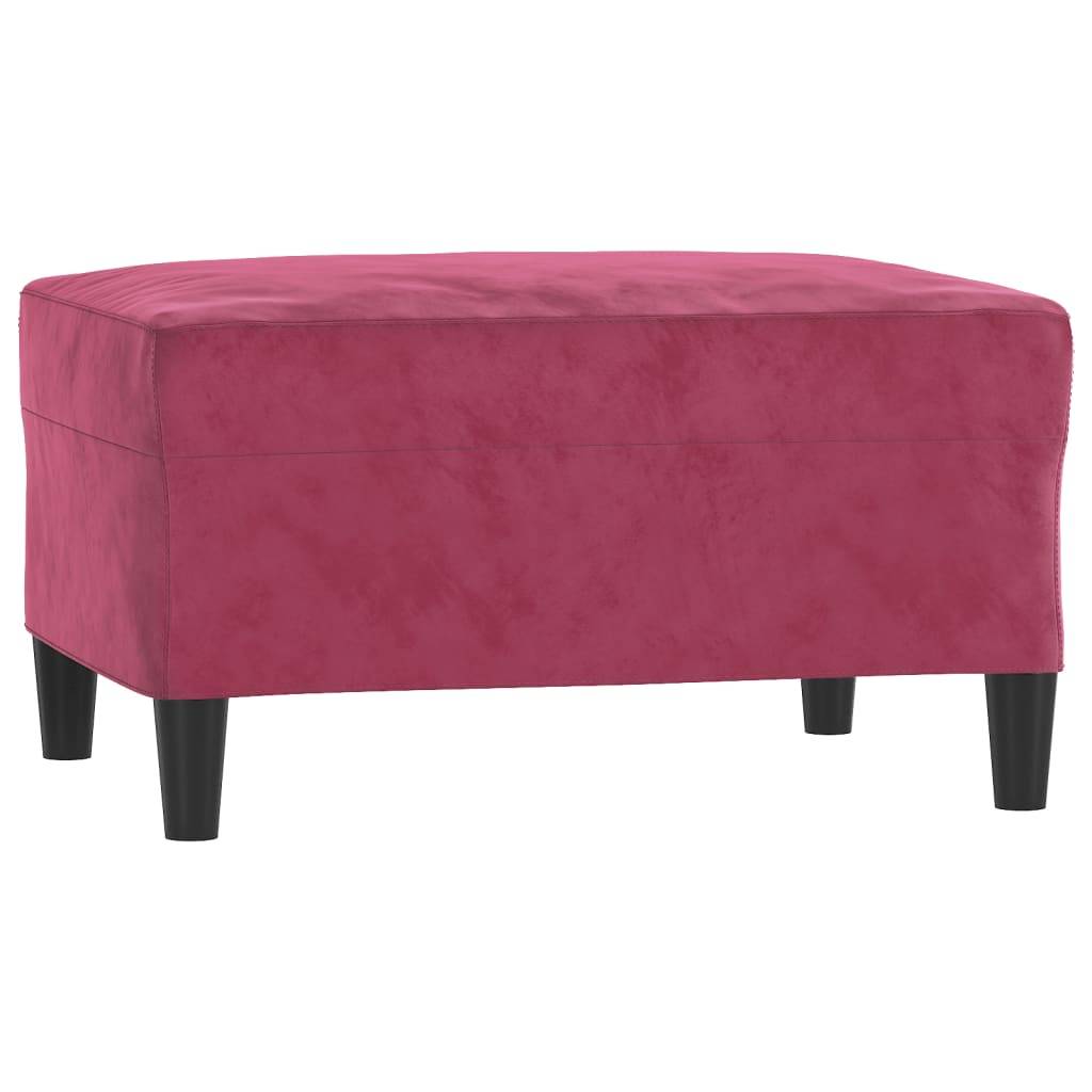 vidaXL Fußhocker Weinrot 70x55x41 cm Samt