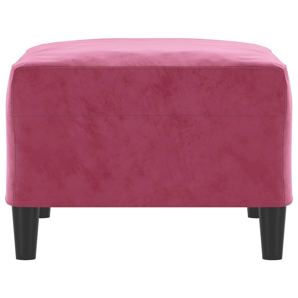 vidaXL Fußhocker Weinrot 70x55x41 cm Samt