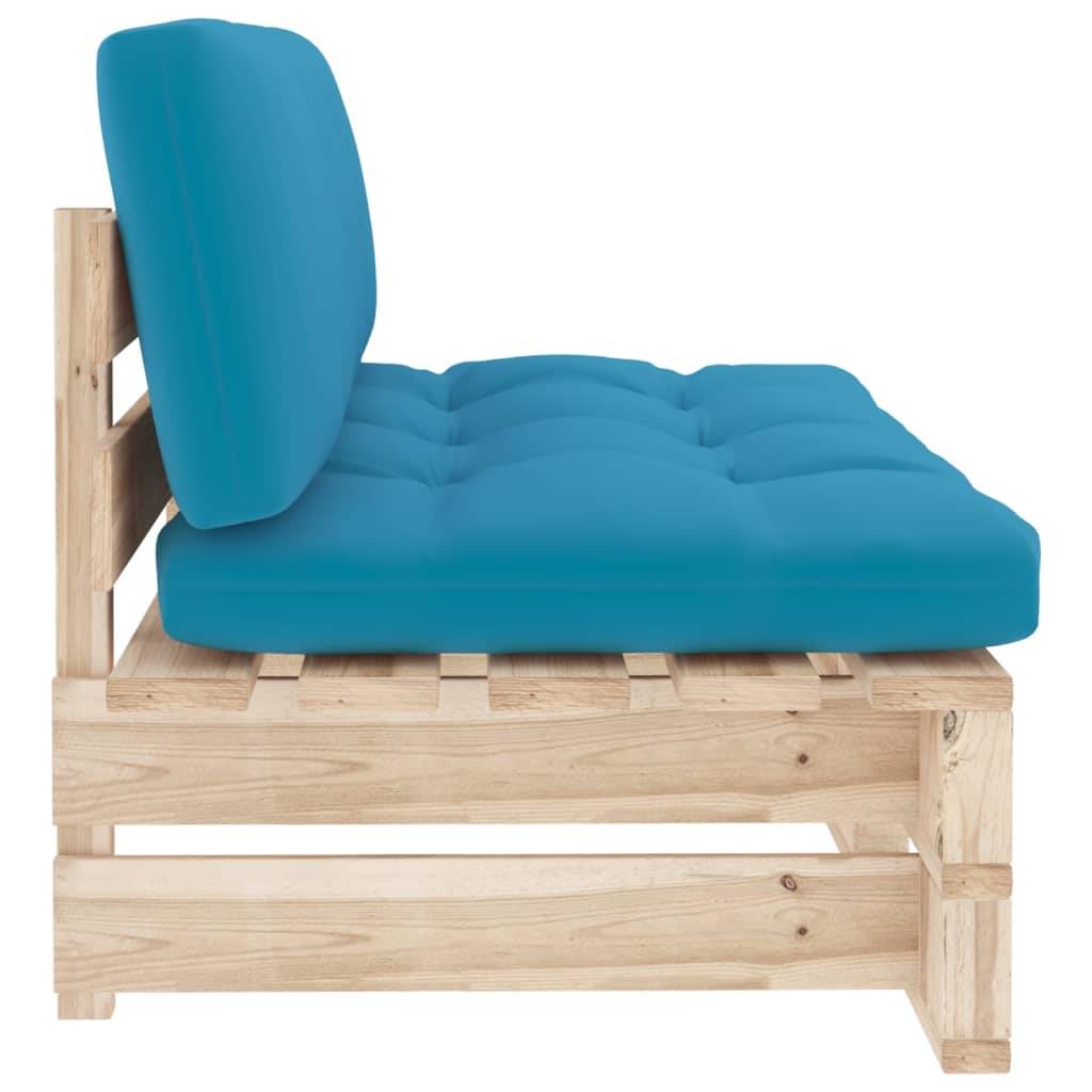vidaXL Outdoor-Mittelsofa Paletten Imprägniertes Kiefernholz