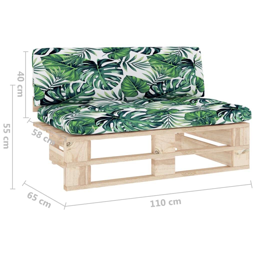 vidaXL Outdoor-Mittelsofa Paletten Imprägniertes Kiefernholz