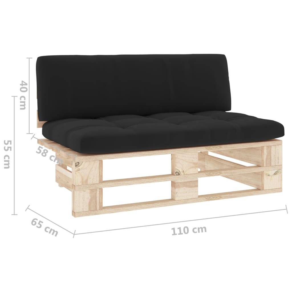 vidaXL Outdoor-Mittelsofa Paletten Imprägniertes Kiefernholz