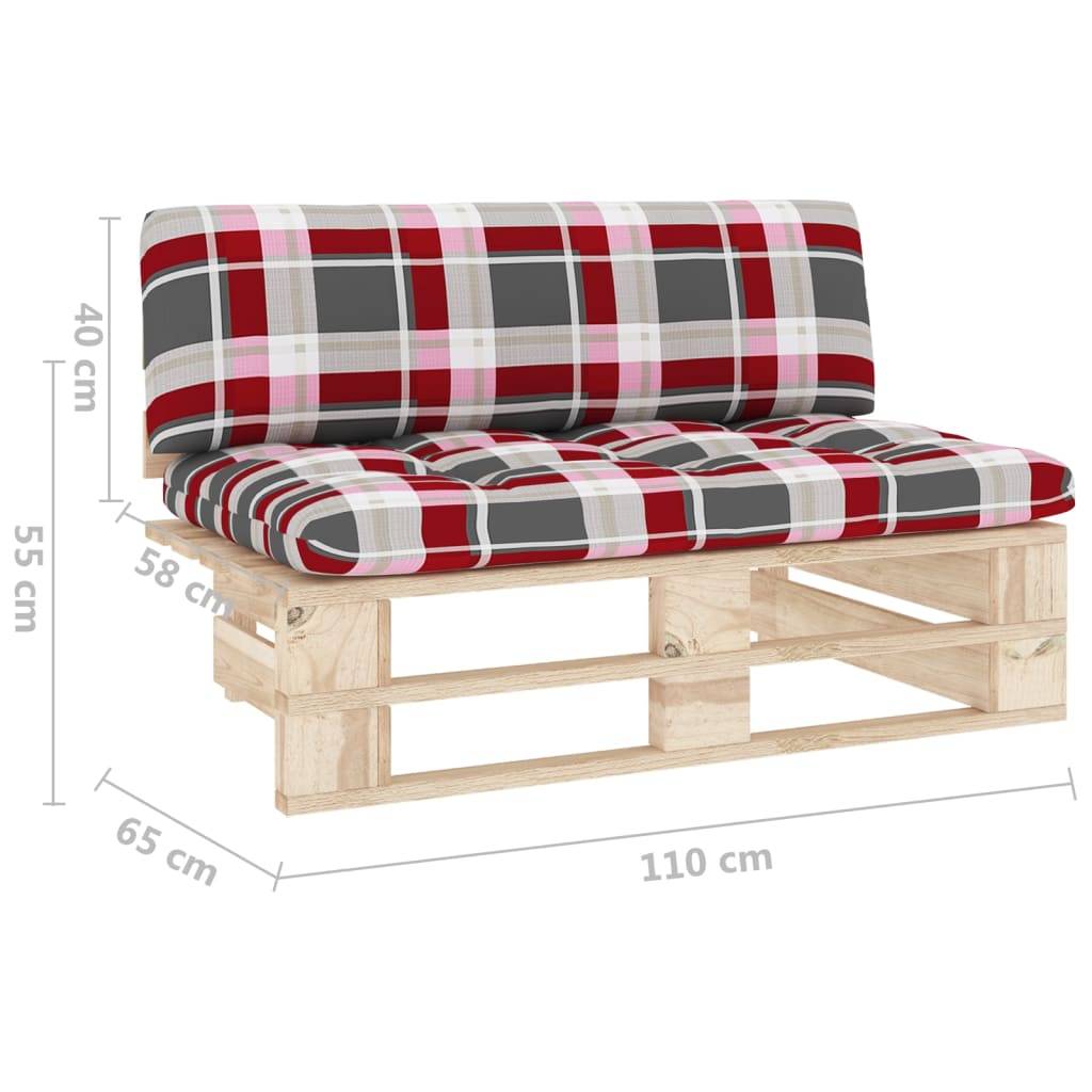 vidaXL Outdoor-Mittelsofa Paletten Imprägniertes Kiefernholz
