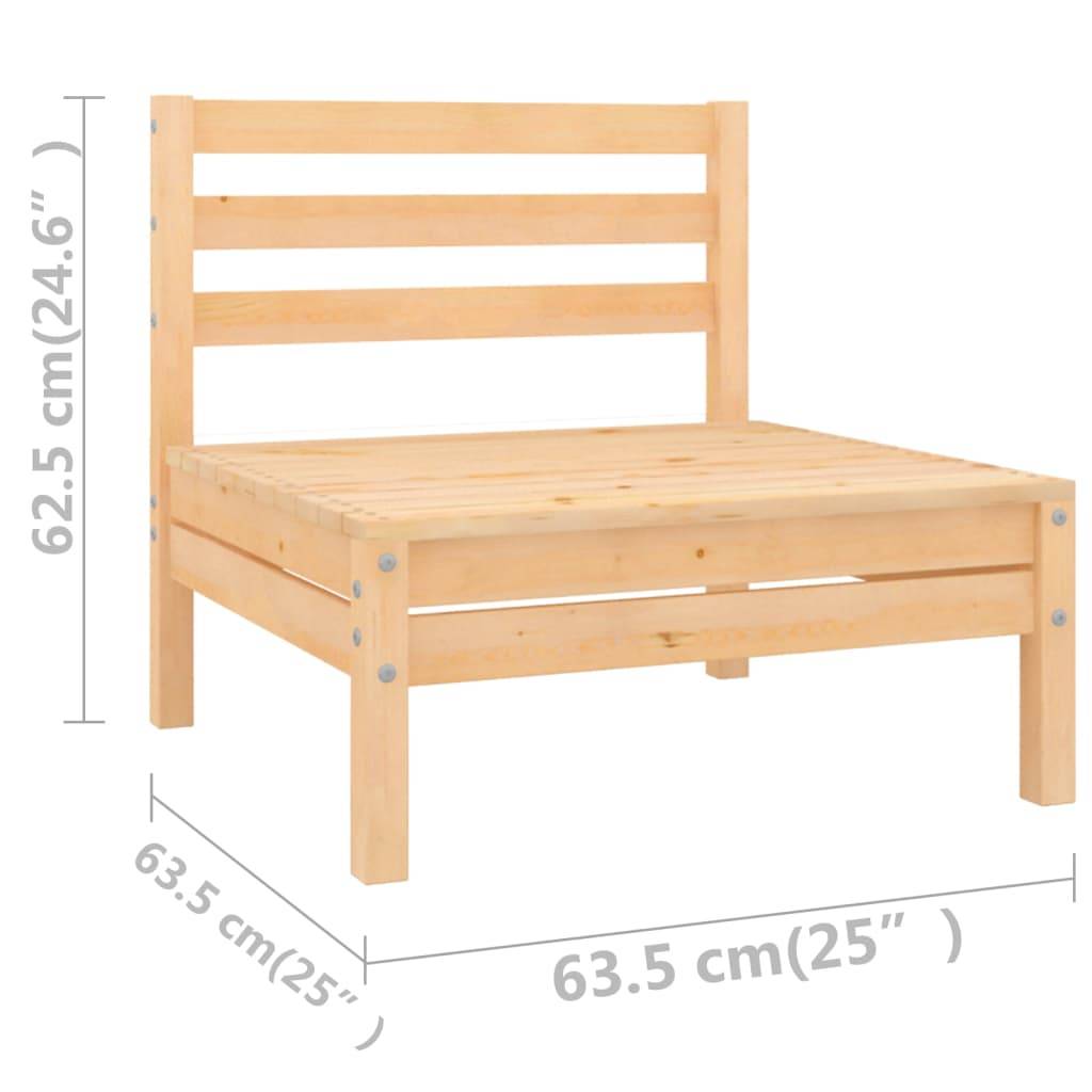vidaXL 9-tlg. Garten-Lounge-Set Massivholz Kiefer