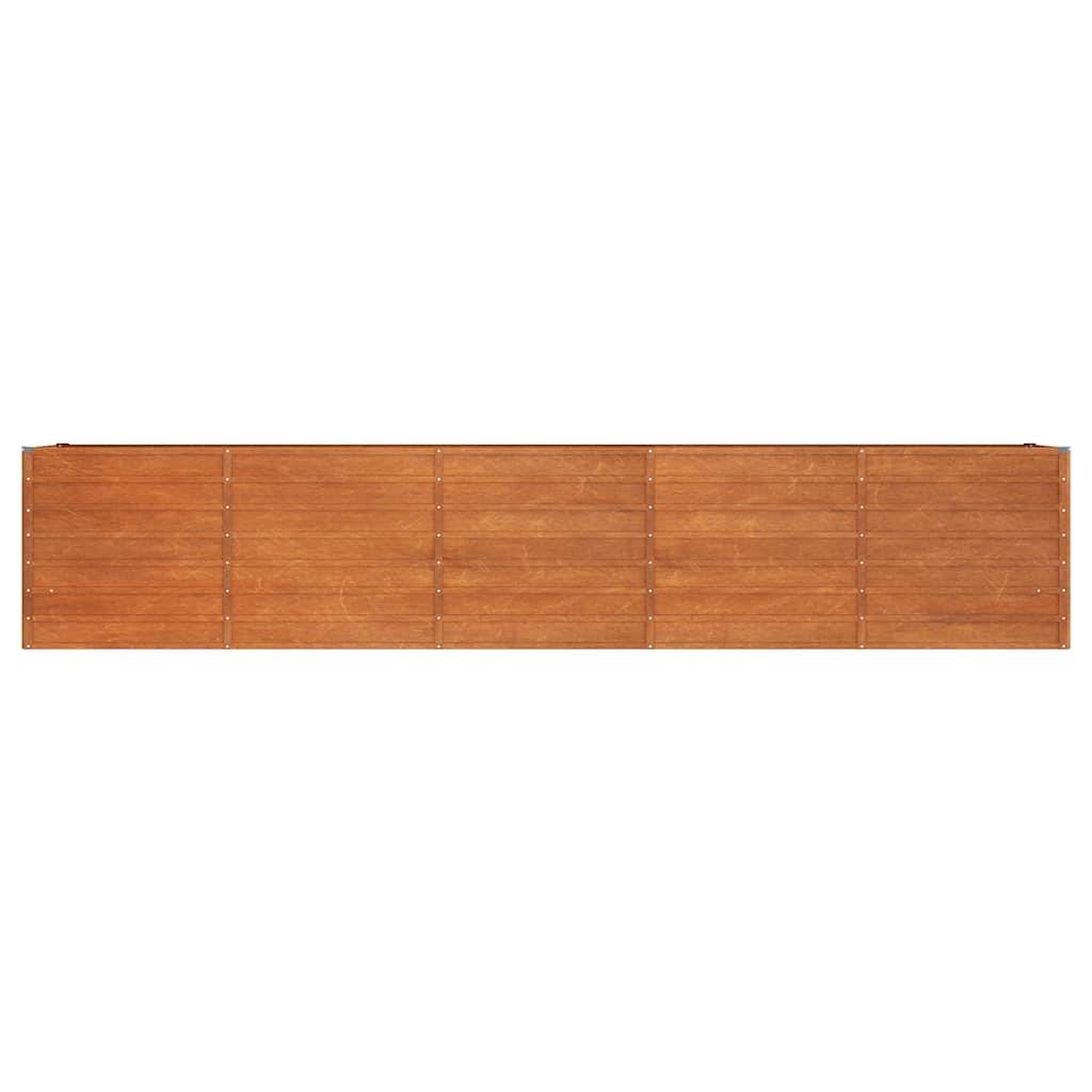 vidaXL Hochbeet Rostig 400x80x77 cm Cortenstahl
