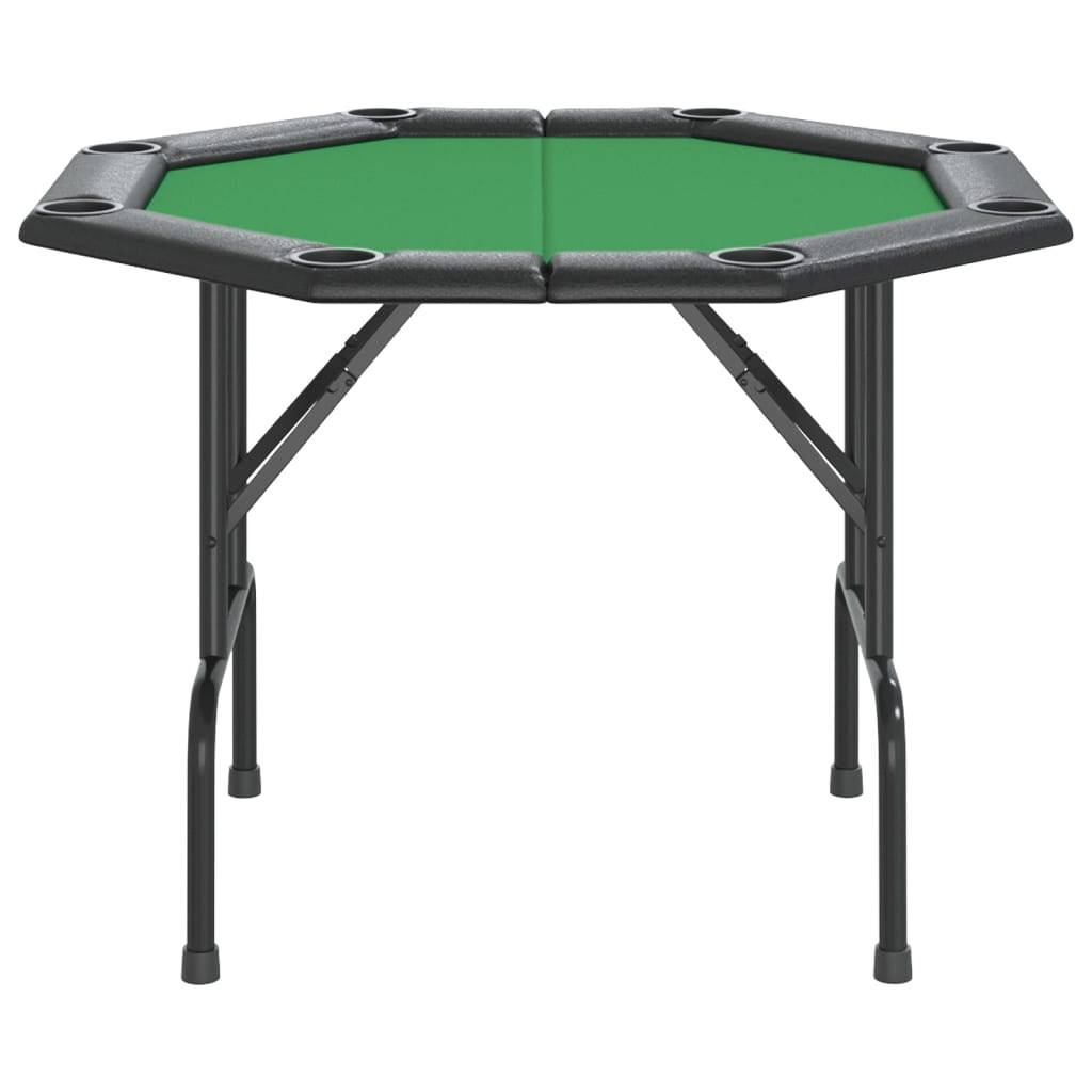 vidaXL Pokertisch Klappbar 8 Spieler Grün 108x108x75 cm