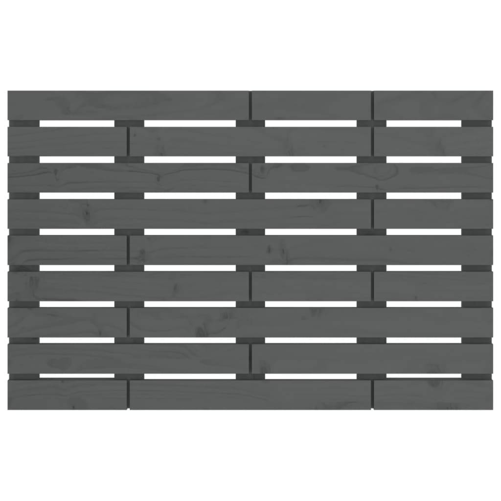vidaXL Wand-Kopfteil Grau 106x3x63 cm Massivholz Kiefer