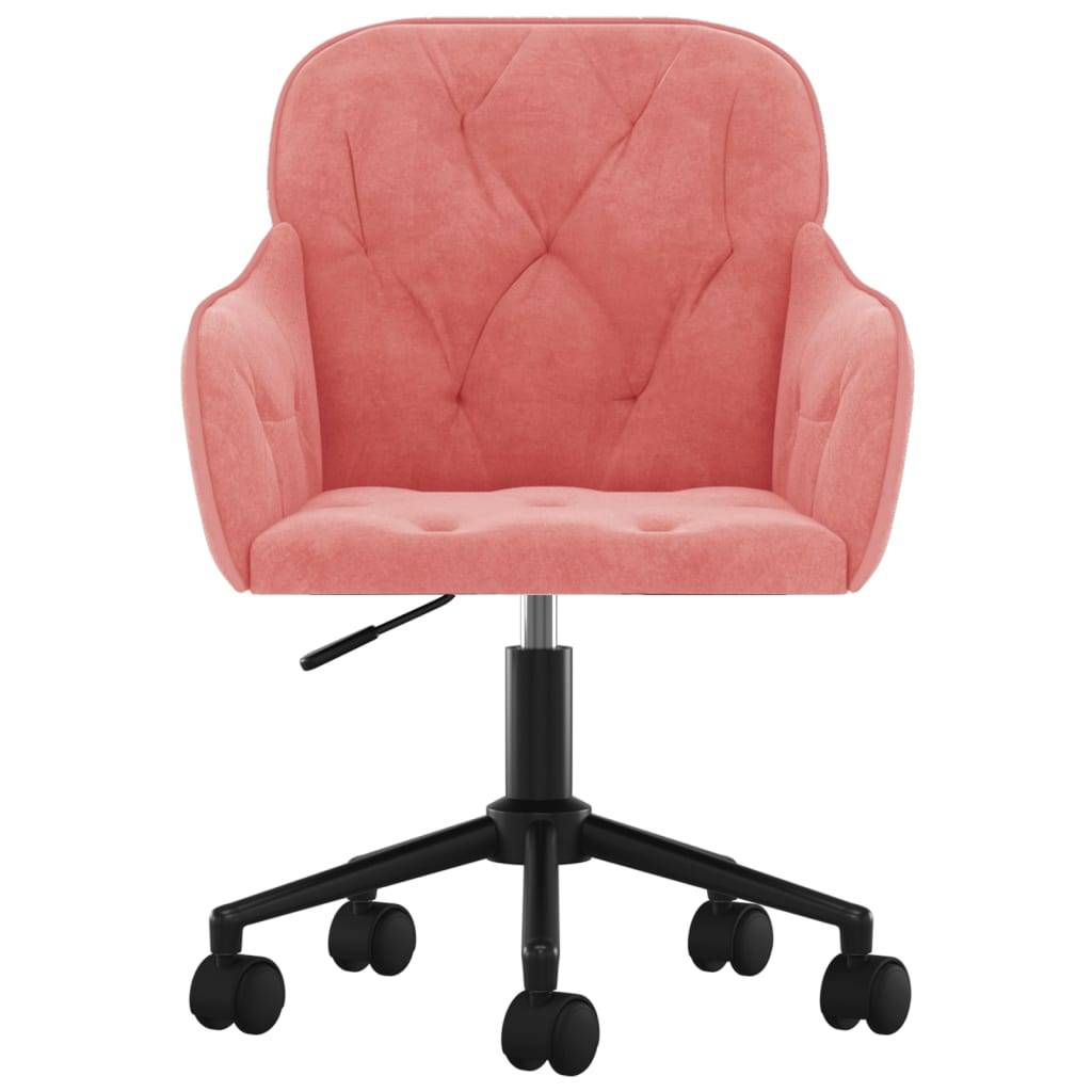 vidaXL Esszimmerstühle 2 Stk. Drehbar Rosa Samt