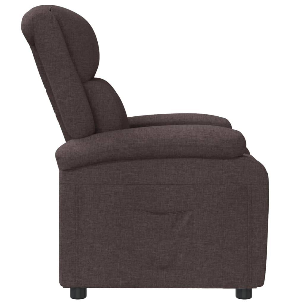 vidaXL Relaxsessel Dunkelbraun Stoff