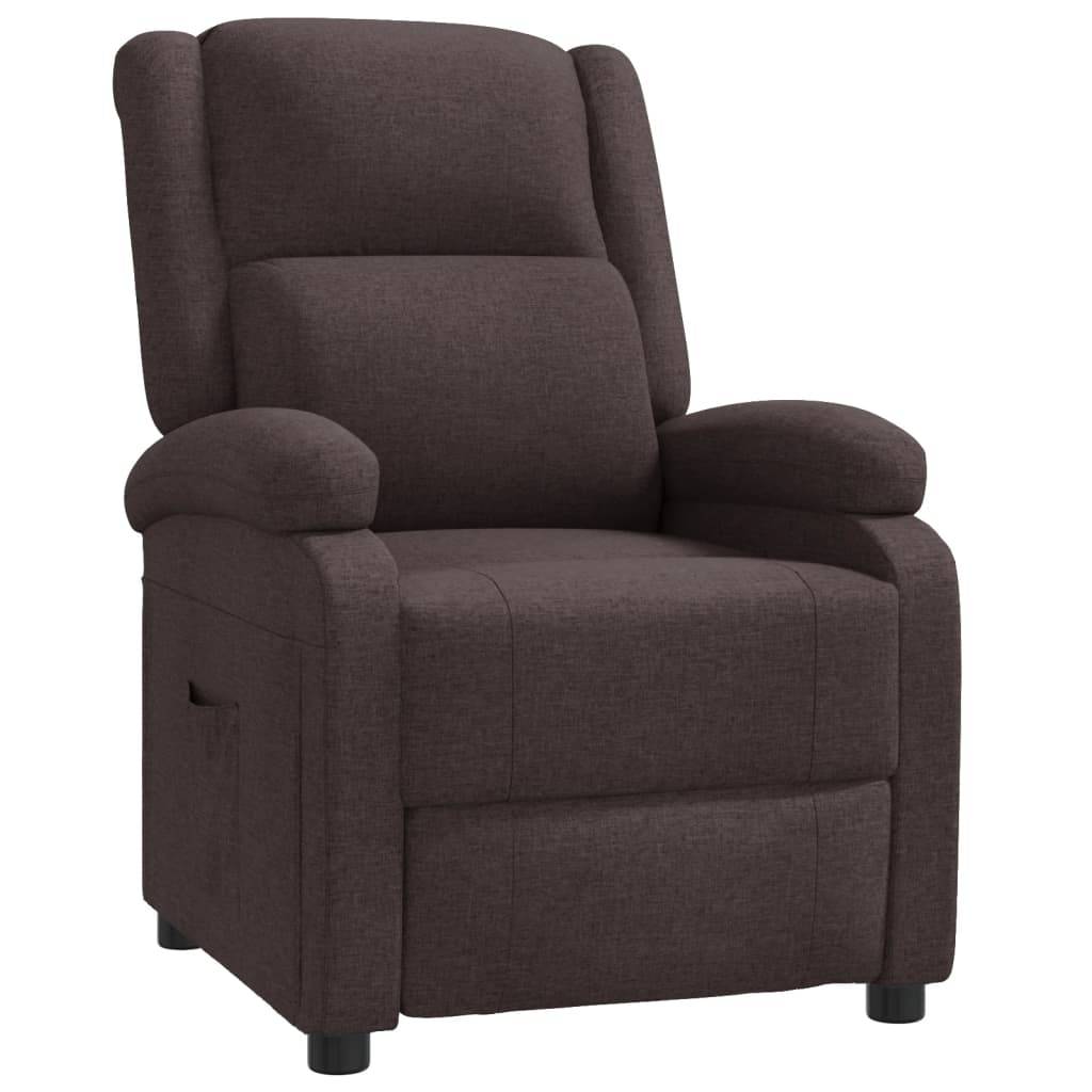 vidaXL Relaxsessel Dunkelbraun Stoff