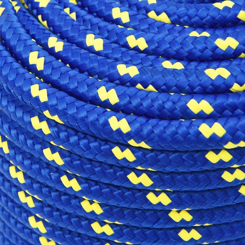 vidaXL Bootsseil Blau 14 mm 100 m Polypropylen