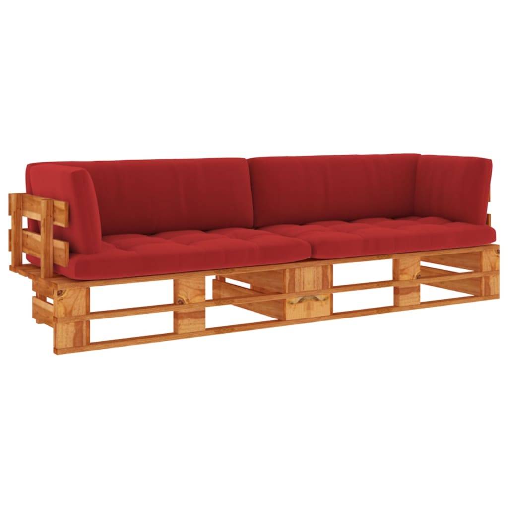 vidaXL 2-Sitzer-Palettensofa Honigbraun Imprägniertes Kiefernholz