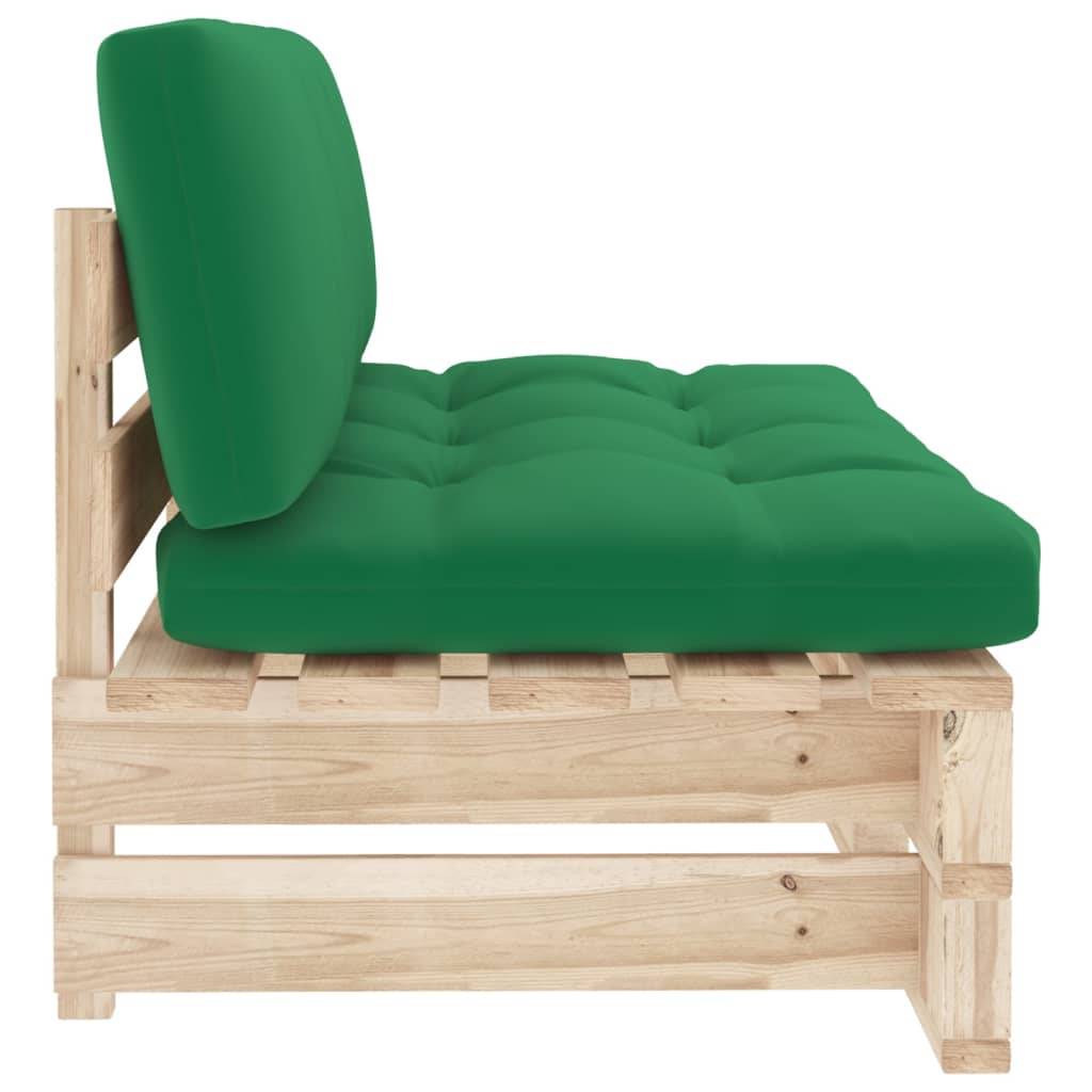 vidaXL Outdoor-Mittelsofa Paletten Imprägniertes Kiefernholz