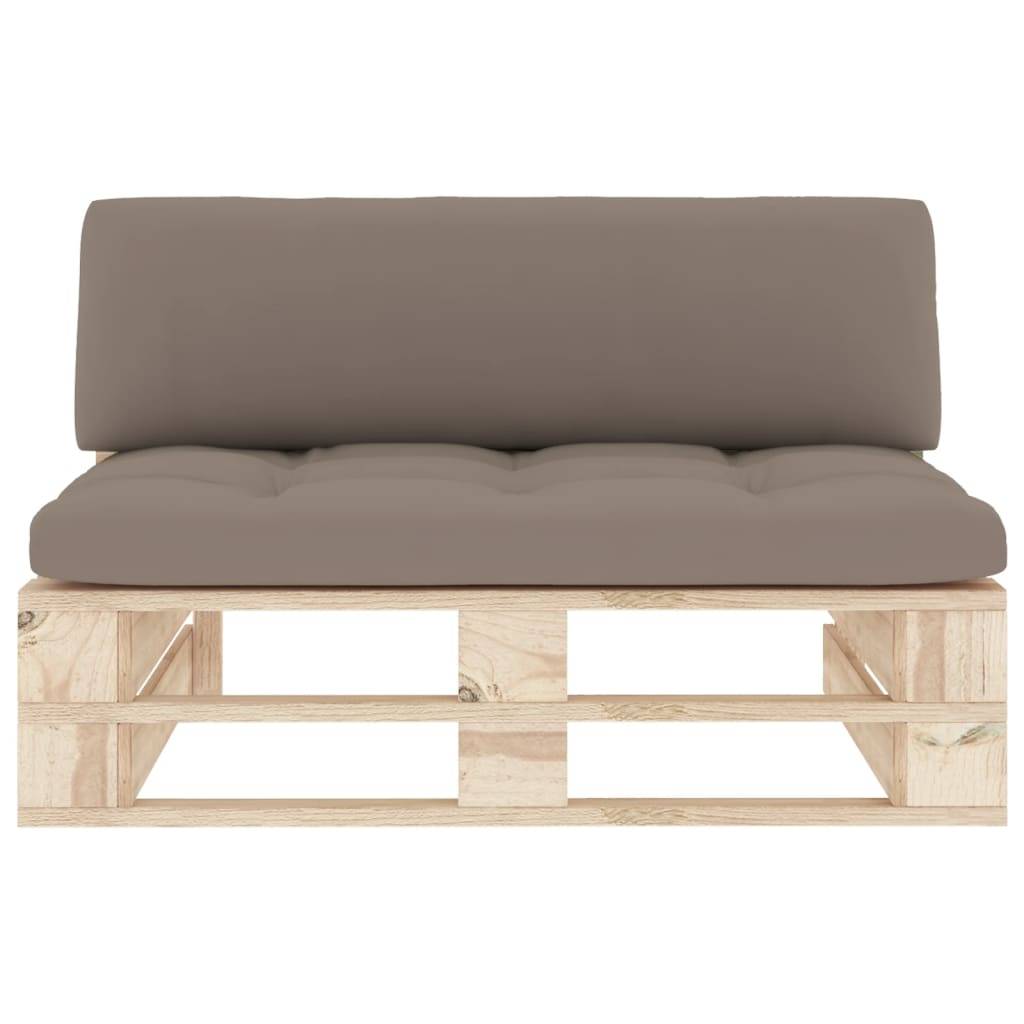 vidaXL Outdoor-Mittelsofa Paletten Imprägniertes Kiefernholz