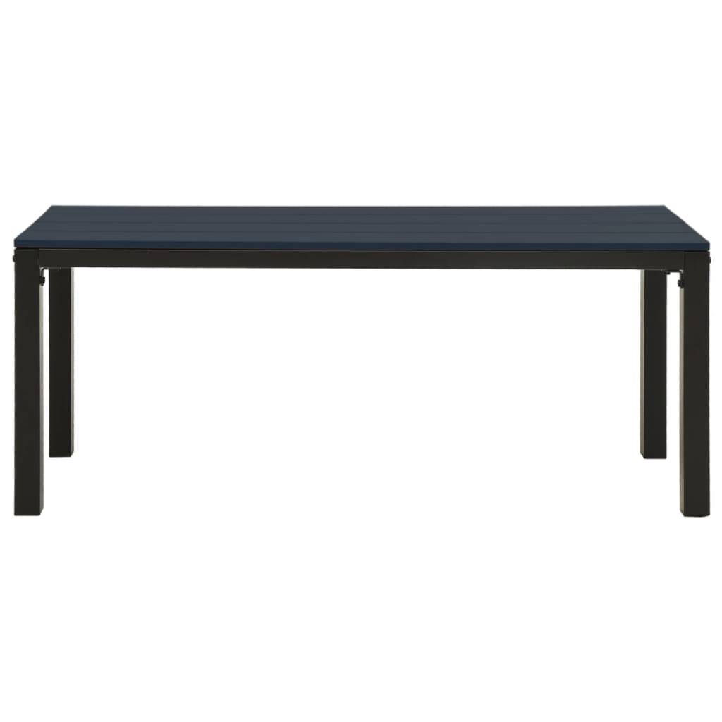 vidaXL Gartenbank 110 cm Stahl und WPC Schwarz