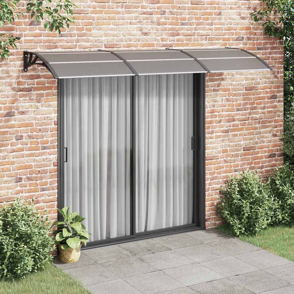 vidaXL Türvordach Schwarz 300x100 cm Polycarbonat