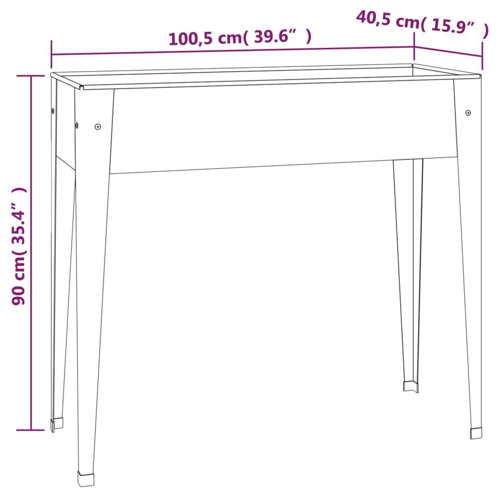 vidaXL Pflanzkübel 100,5x40,5x90 cm Verzinkter Stahl
