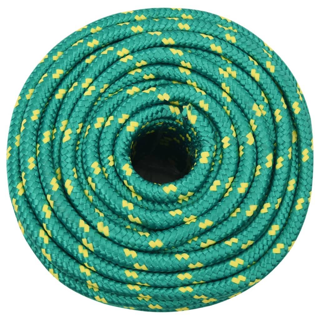 vidaXL Bootsseil Grün 14 mm 25 m Polypropylen