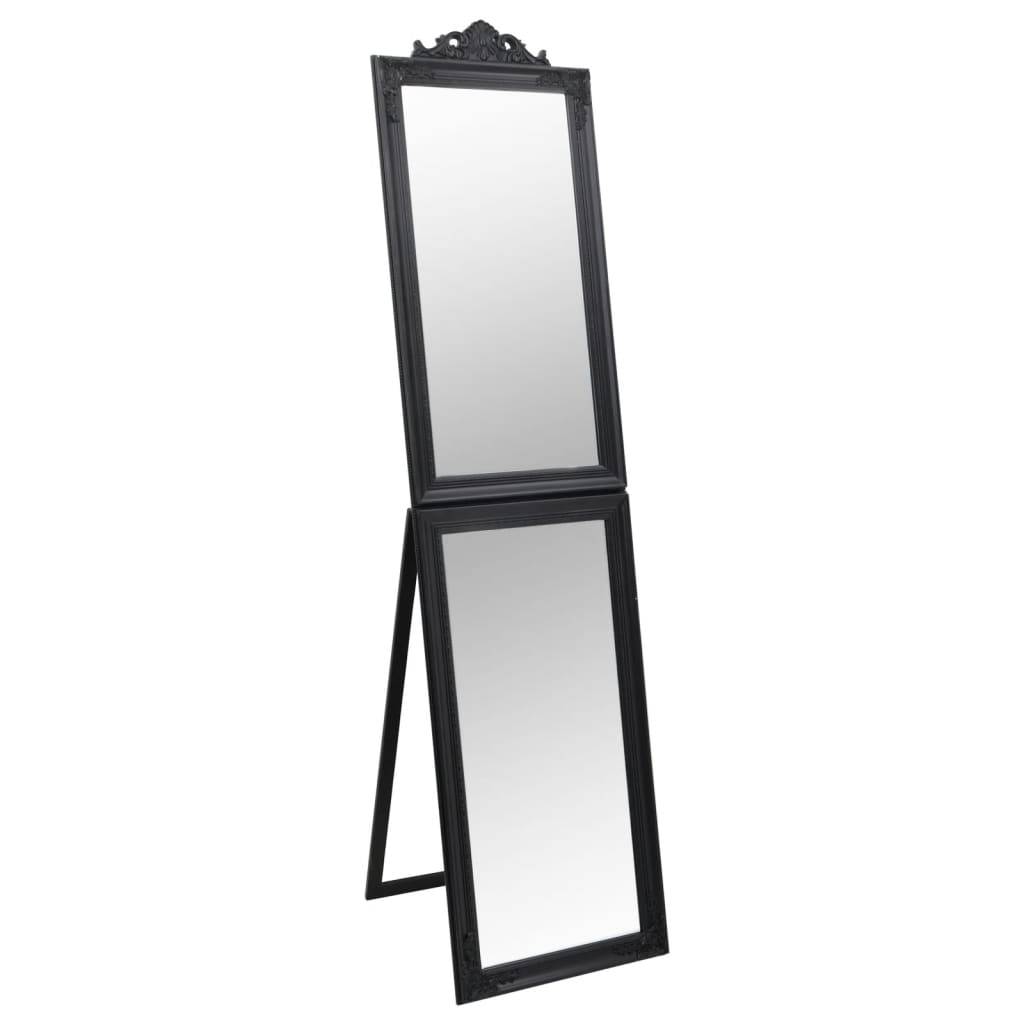 vidaXL Standspiegel Schwarz 40x160 cm