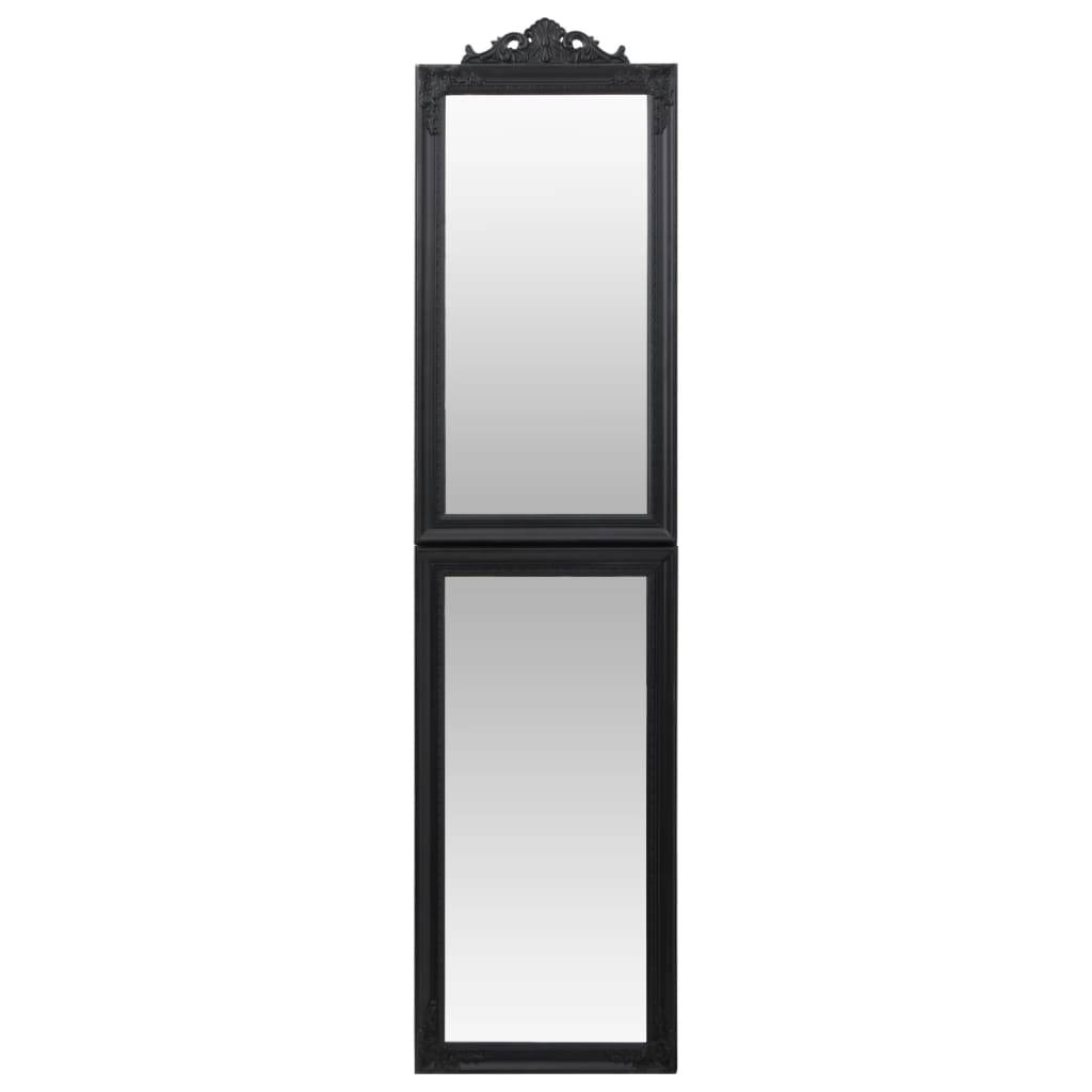 vidaXL Standspiegel Schwarz 40x160 cm