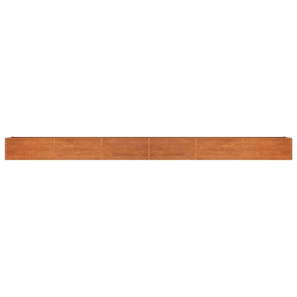 vidaXL Hochbeet Rostig 600x80x45 cm Cortenstahl