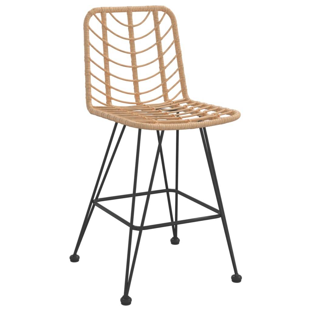 vidaXL Barhocker 2 Stk. 45x56x103,5 cm PE-Rattan und Stahl