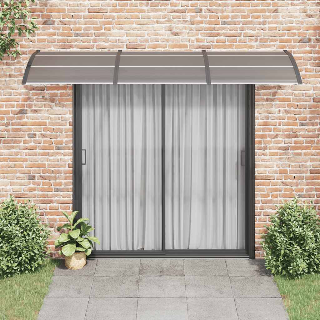 vidaXL Türvordach Schwarz 300x75 cm Polycarbonat