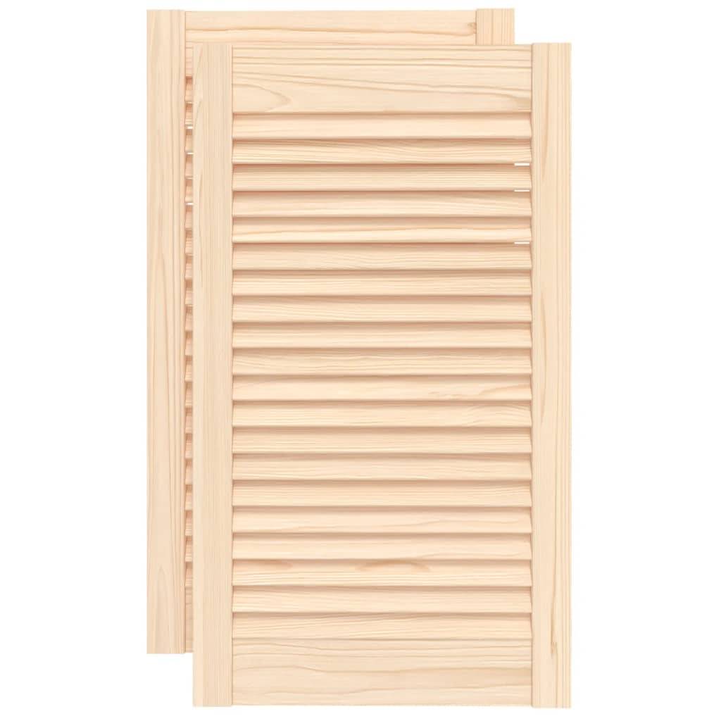 vidaXL Schranktüren Lamellen-Design 2 Stk. 69x39,4 cm Massivholz