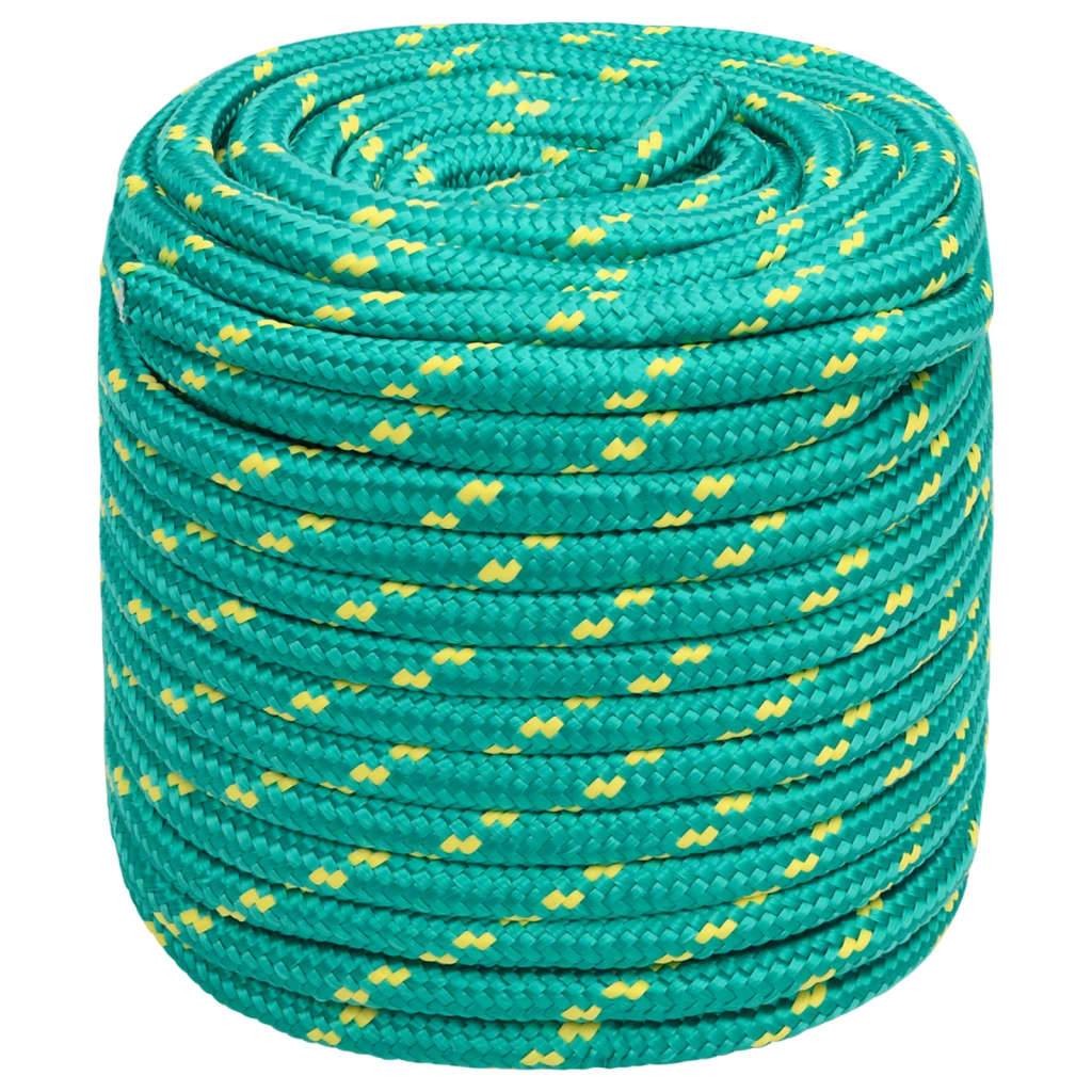 vidaXL Bootsseil Grün 16 mm 25 m Polypropylen